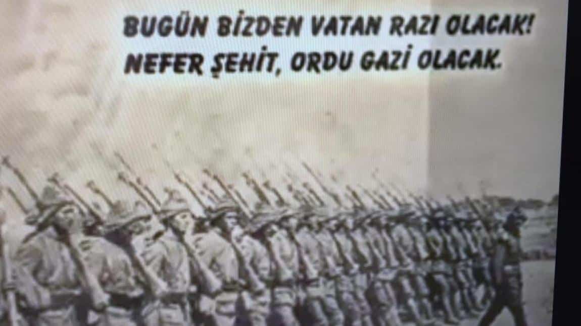 18 MART ÇANAKKALE ZAFERİ KUTLAMA PROGRAMI YAPTIK...